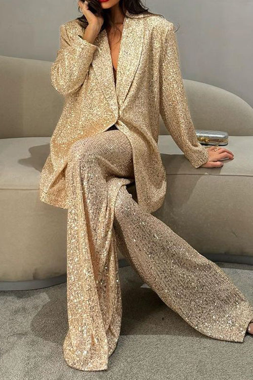 Jasper | Sequined Suit Jacket and Trousers Set