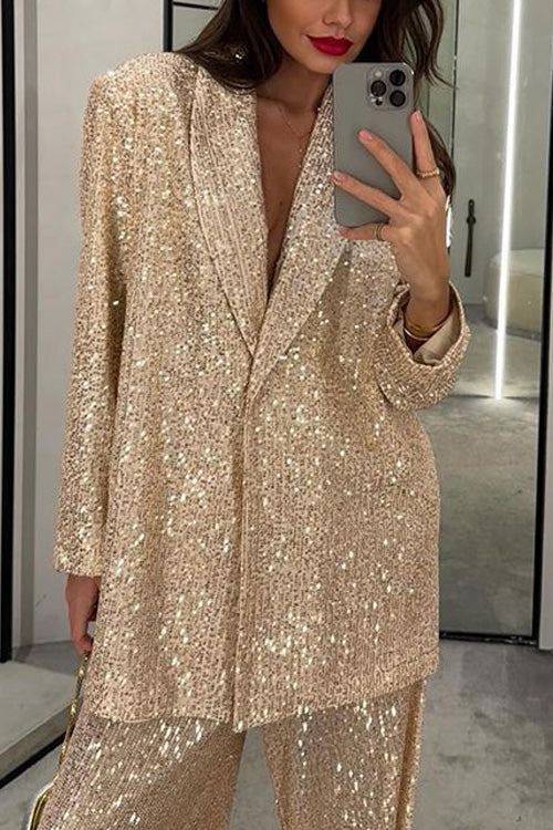 Jasper | Sequined Suit Jacket and Trousers Set