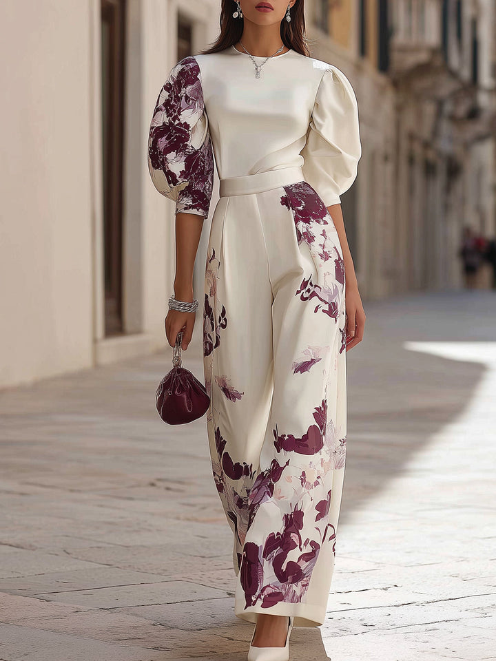 Luna | Puff-Sleeve Pants Set