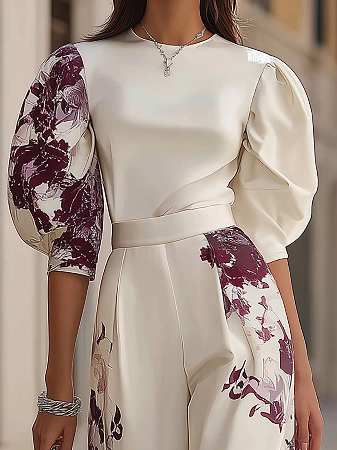 Luna | Puff-Sleeve Pants Set