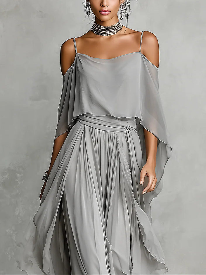 Samantha | Chiffon Camisole and Trousers Set