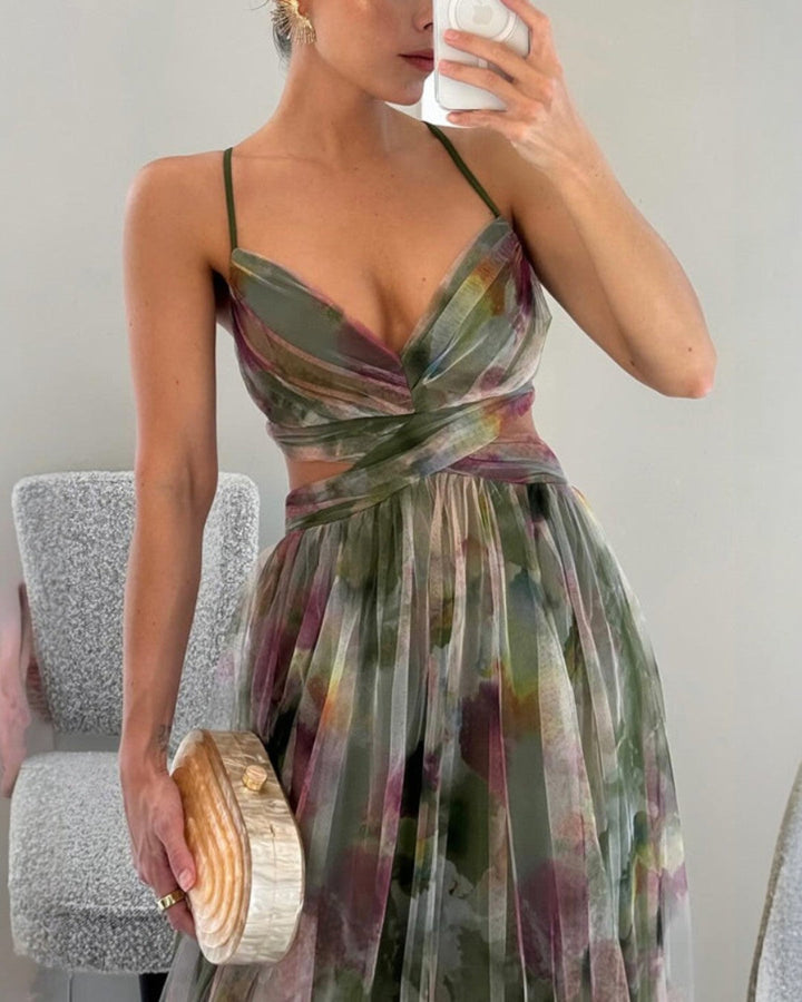 Claudia™ - ™ Enchanting Long Dress with Floral Print