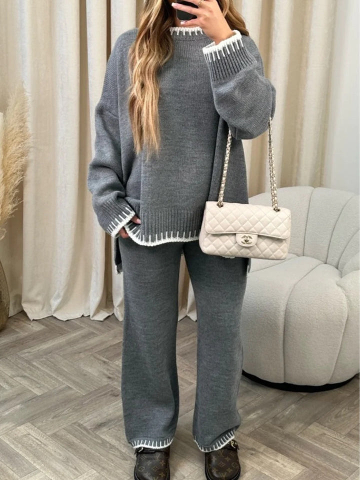 Sophie | Color-Blocked Sweater Set
