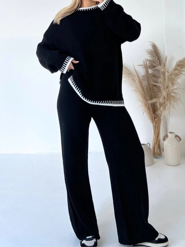 Sophie | Color-Blocked Sweater Set