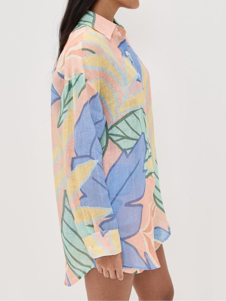 Diego | Tropical Leaf Printed Short Set