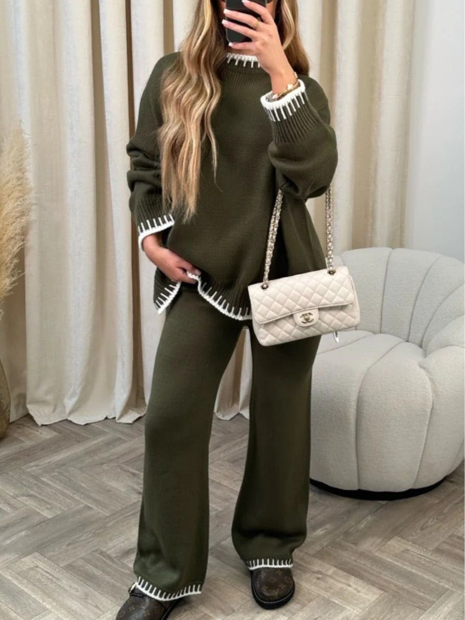 Sophie | Color-Blocked Sweater Set