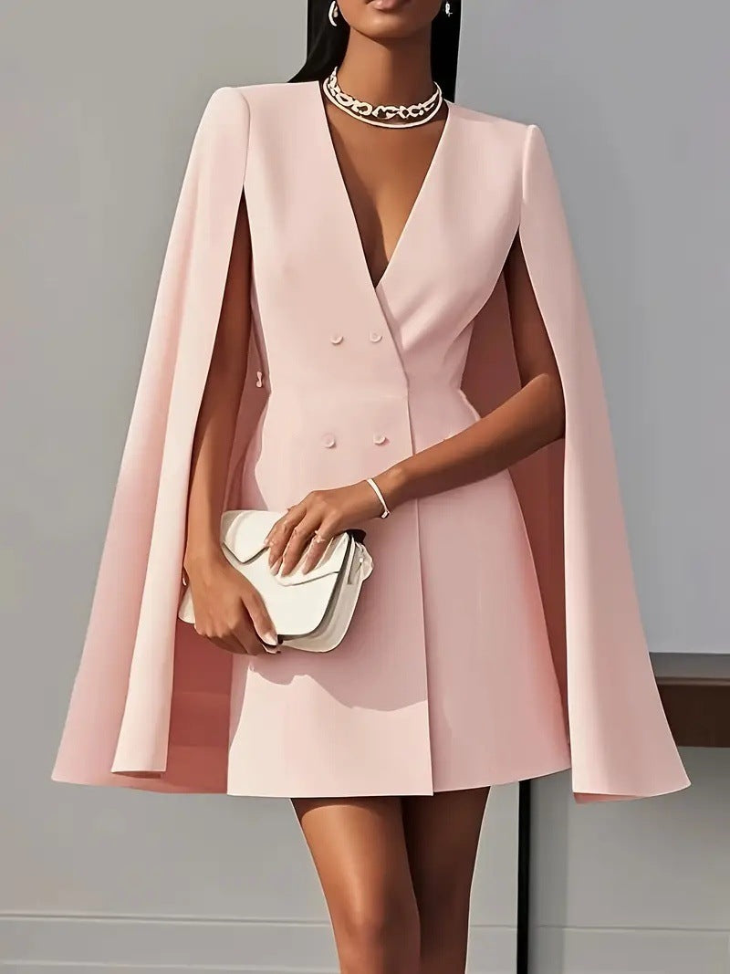 Celeste | Cape-Style Suit Dress