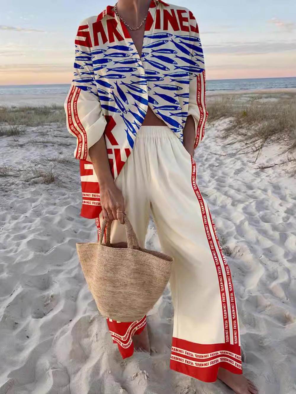 Sofia | Oversized Shirt and Wide-Leg Pants Set