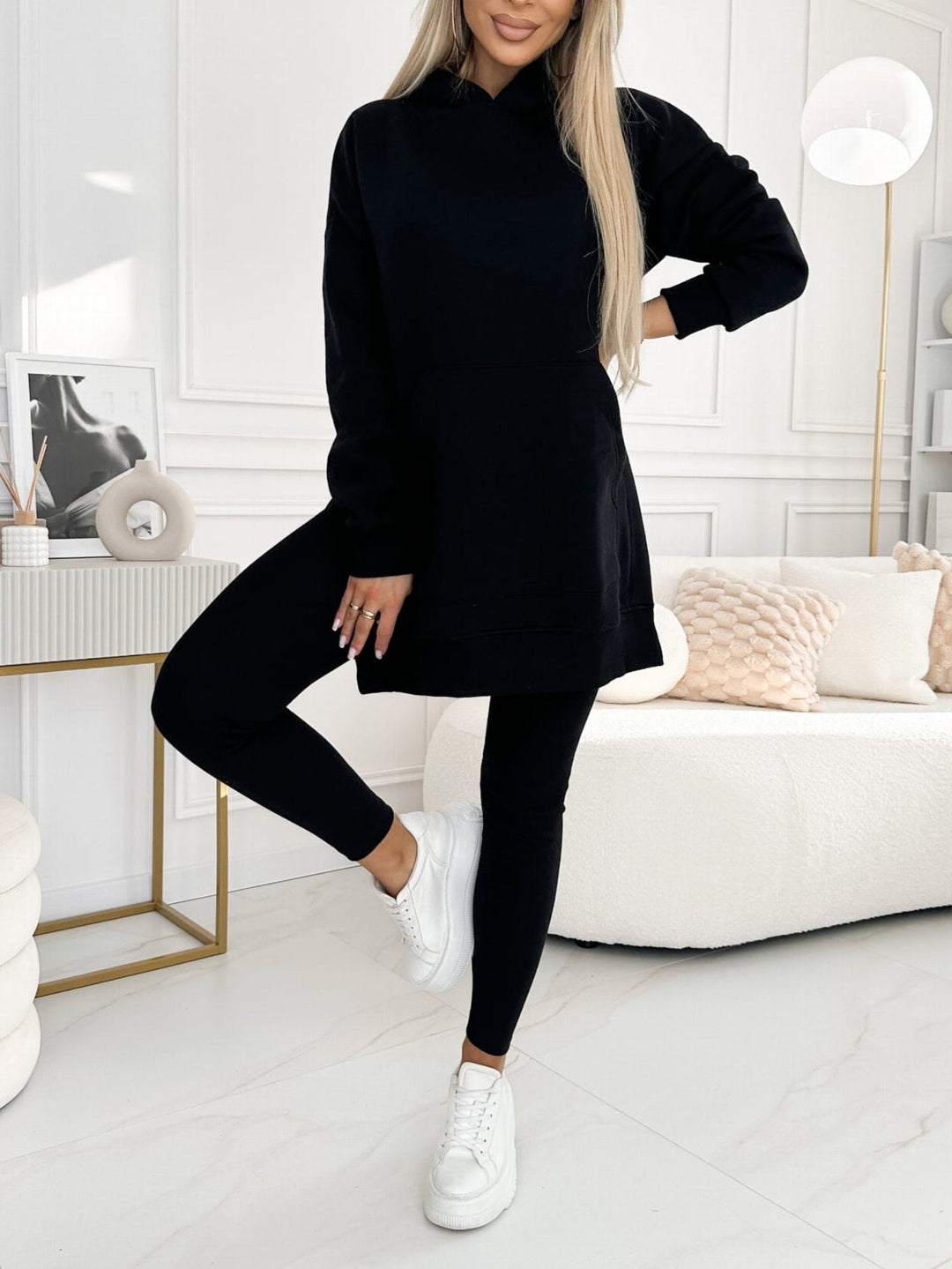 Sienna | Solid Color Hoodie and Lined Leggings Set