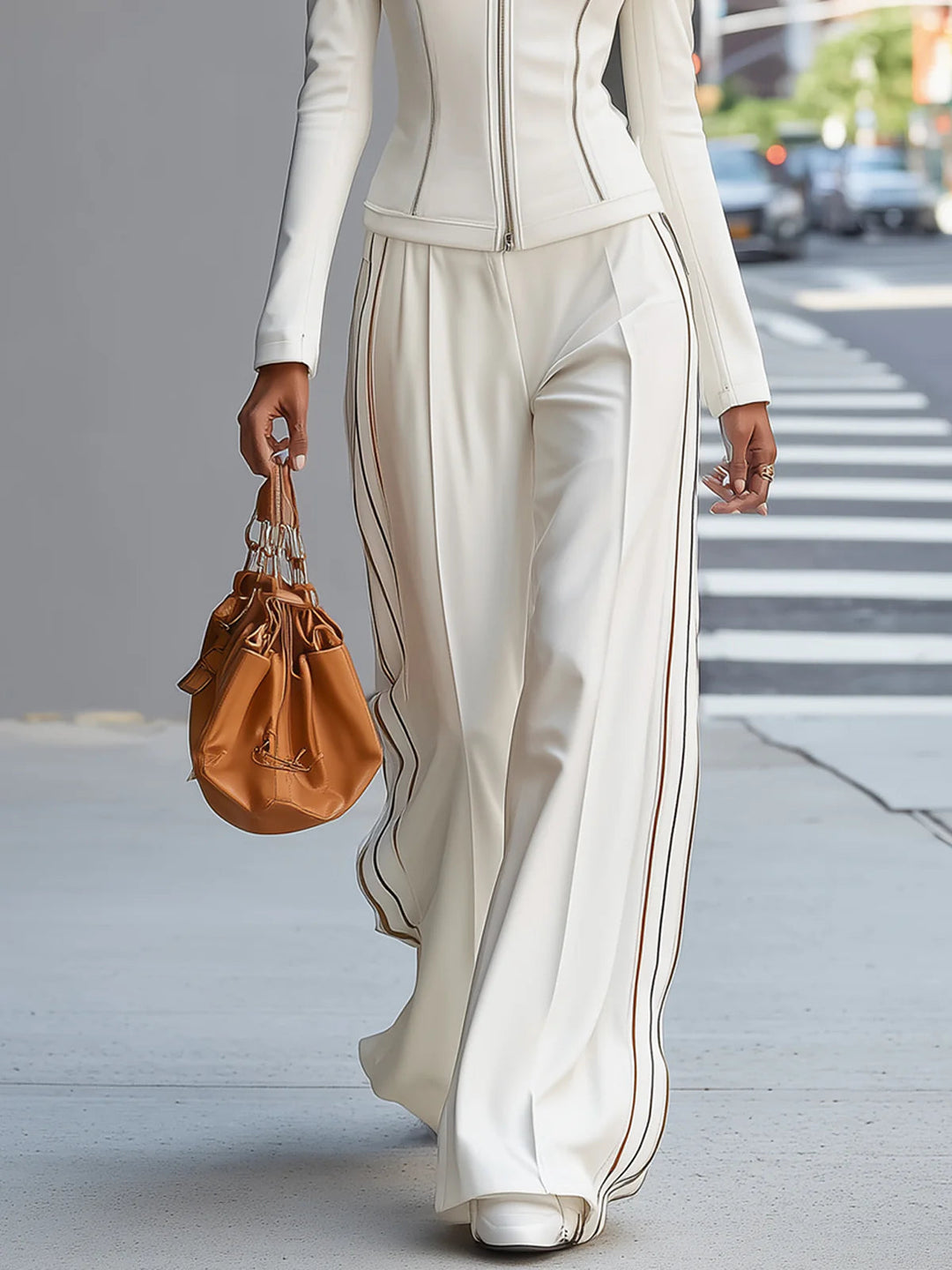 Lila | Zip-Up Wide-Leg Pant Set