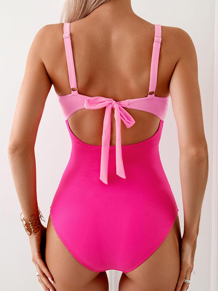 Lila | Contrast Patchwork One-Piece Swimsuit