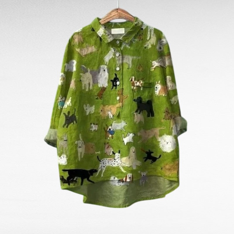 CECILE | Elegant Summer Linen Blouse