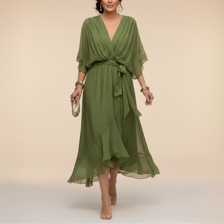 MONICA™ | Elegant V-Neck Dress