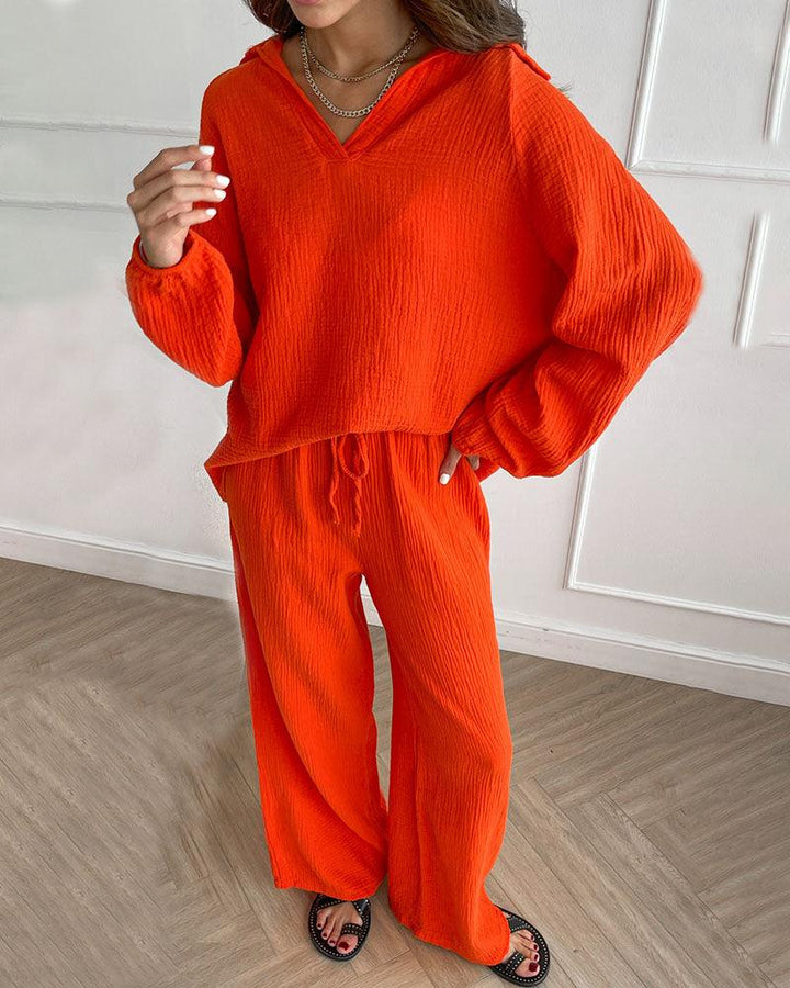 Autumn | V-Neck Casual Set
