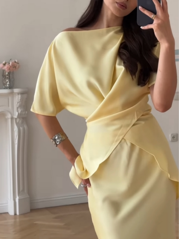 Sofia | Off-Shoulder Top and Skirt Set