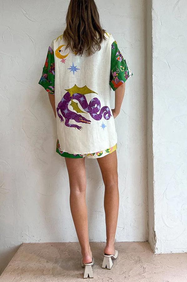 Nova | Heavenly Blouse and Pocketed Shorts Set