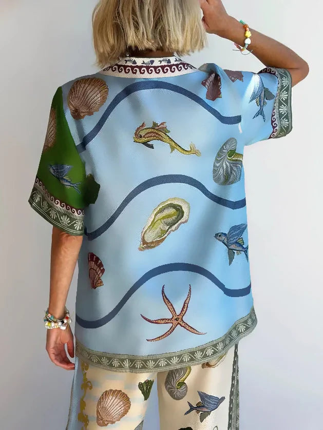 Marina | Deep Sea Floral Print Set