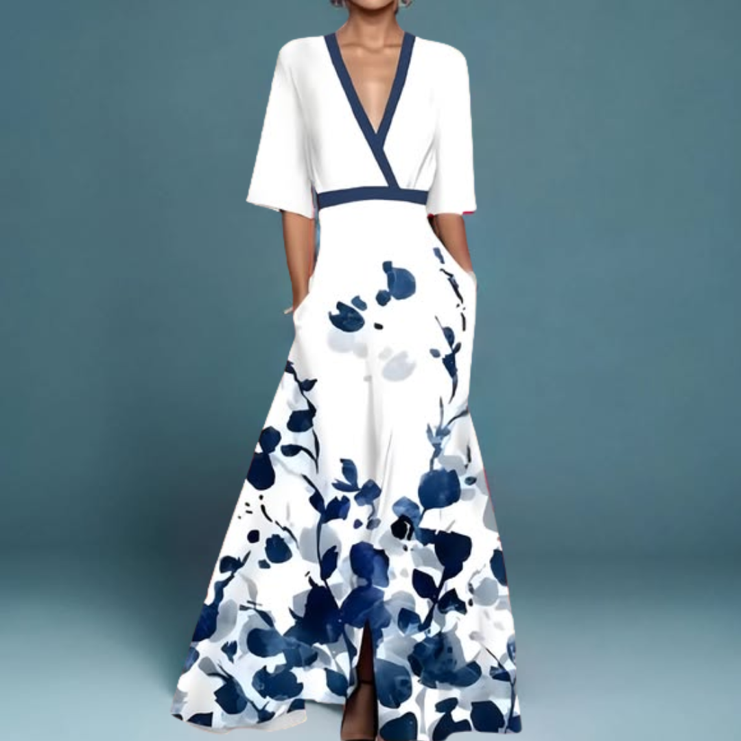 Michelle | Elegant Floral Wrap Dress