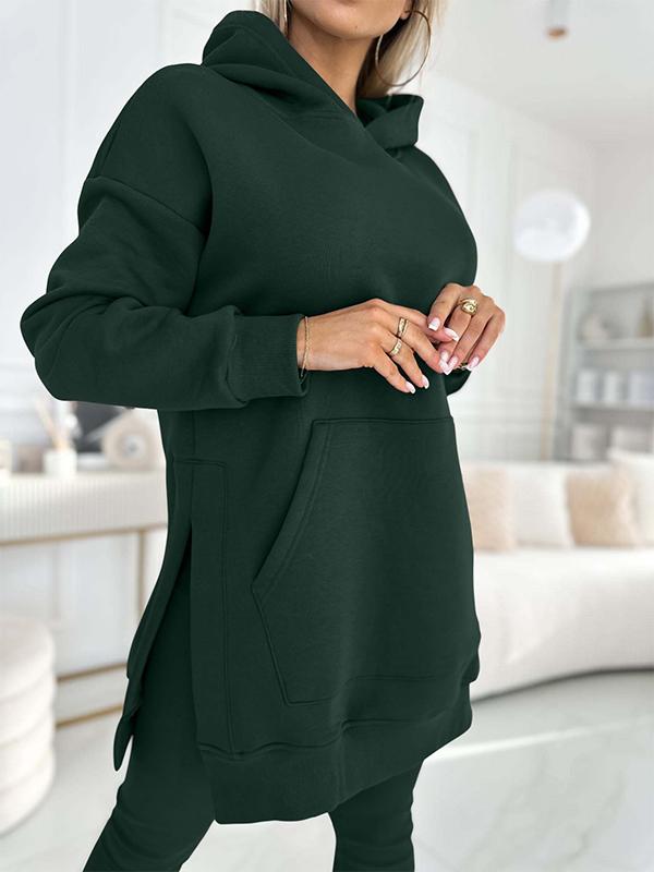 Sienna | Solid Color Hoodie and Lined Leggings Set