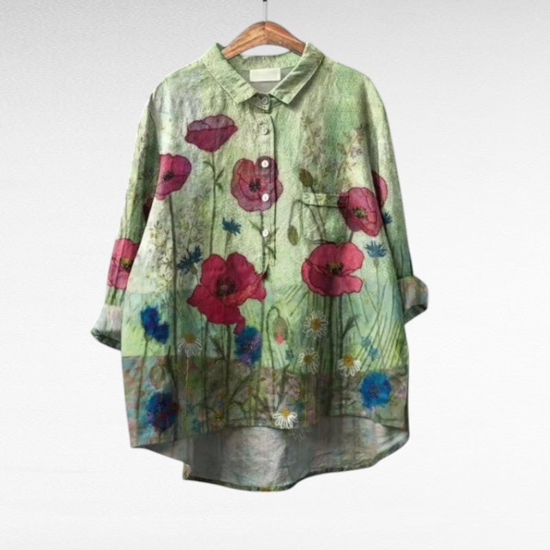 THERESE | Elegant Summer Linen Blouse