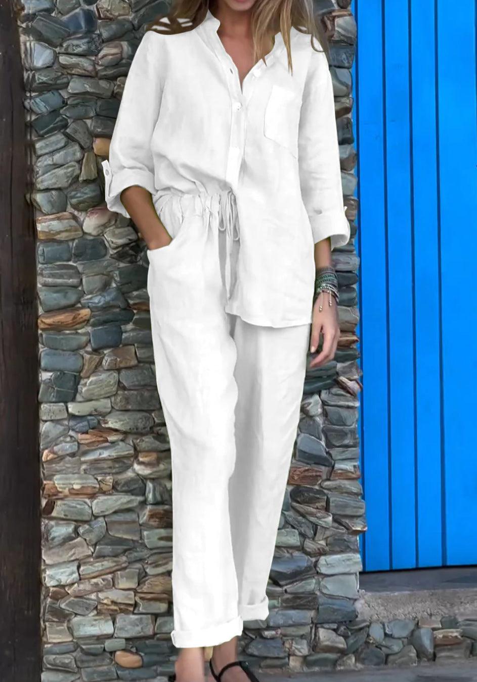 Liam | V-Neck Shirt & Pants Set
