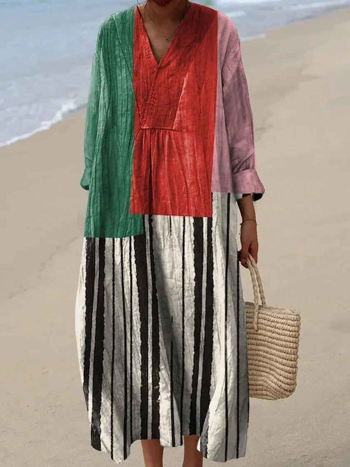 Retro | Geometric Print Dress for Women