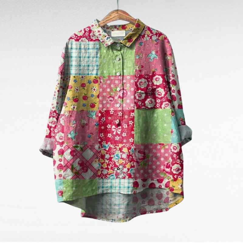 THERESY | Elegant Summer Linen Blouse