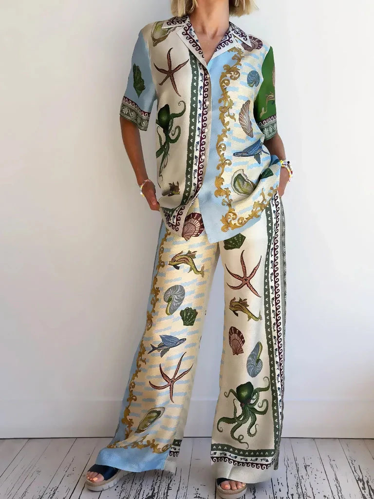 Marina | Deep Sea Floral Print Set