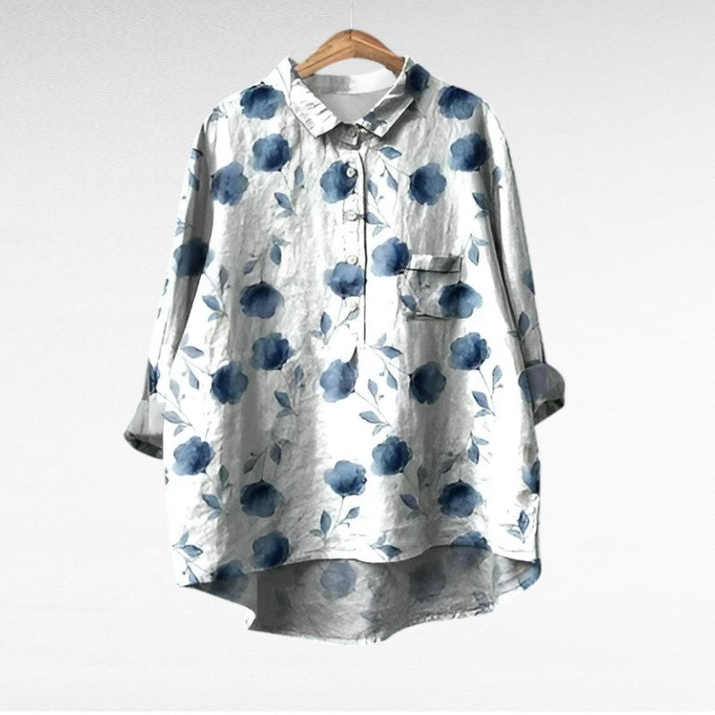 DARIA | Elegant Summer Linen Blouse