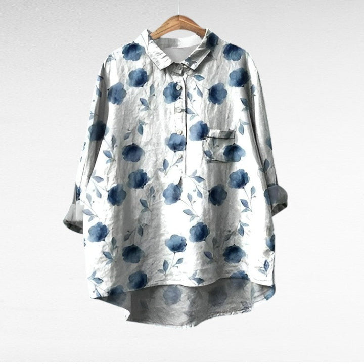 DARIA | Elegant Summer Linen Blouse