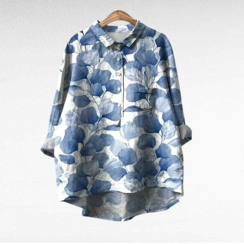 DARIA | Elegant Summer Linen Blouse