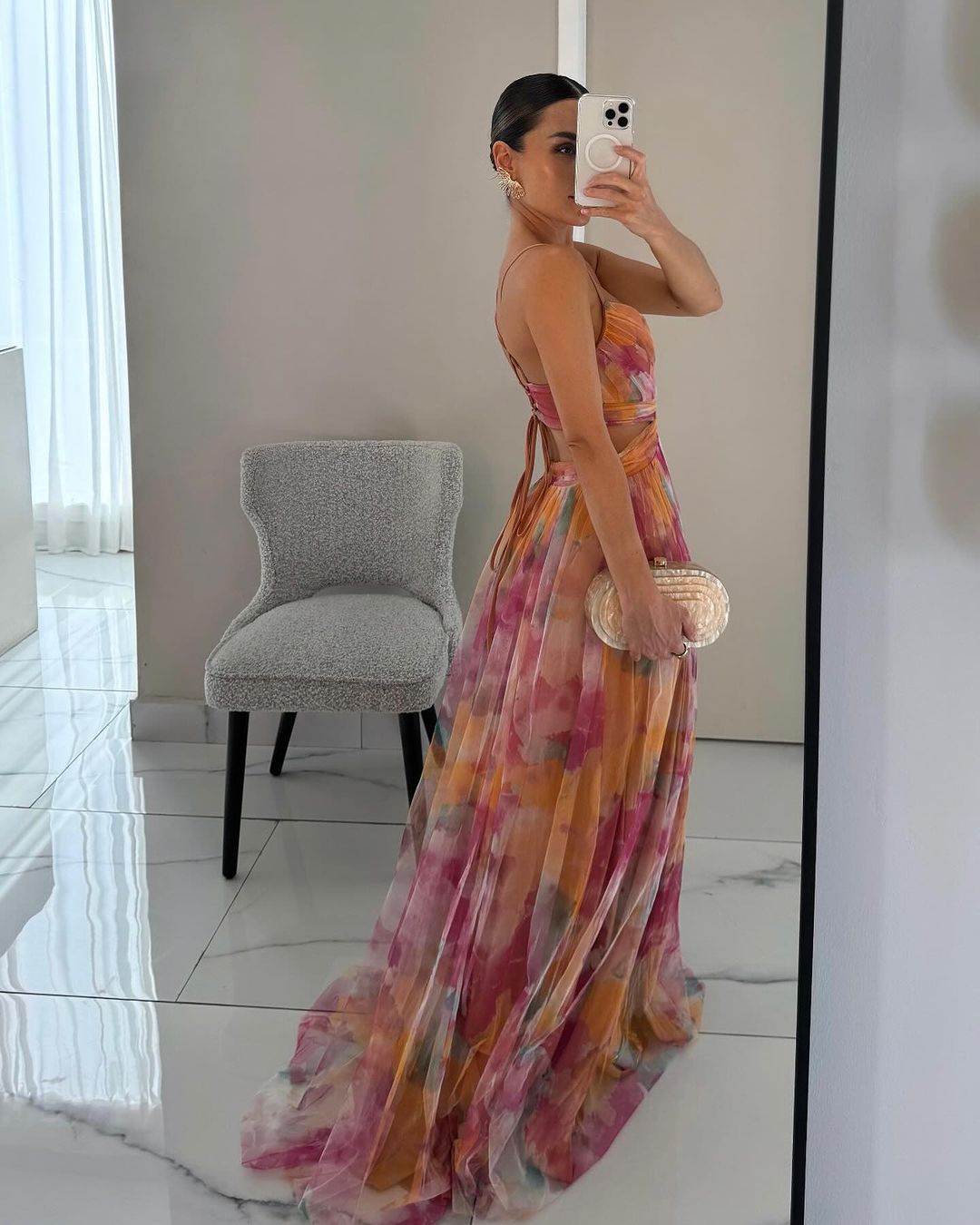 Claudia™ - ™ Enchanting Long Dress with Floral Print