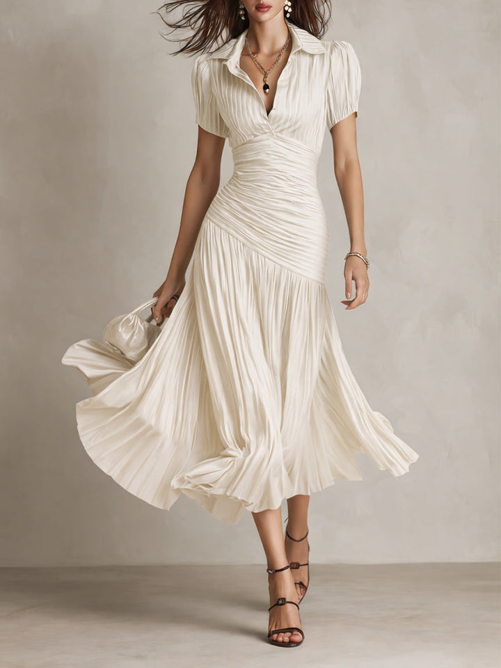 LUCIA | Retro Striped Midi Dress