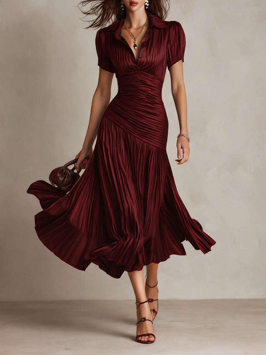 LUCIA | Retro Striped Midi Dress