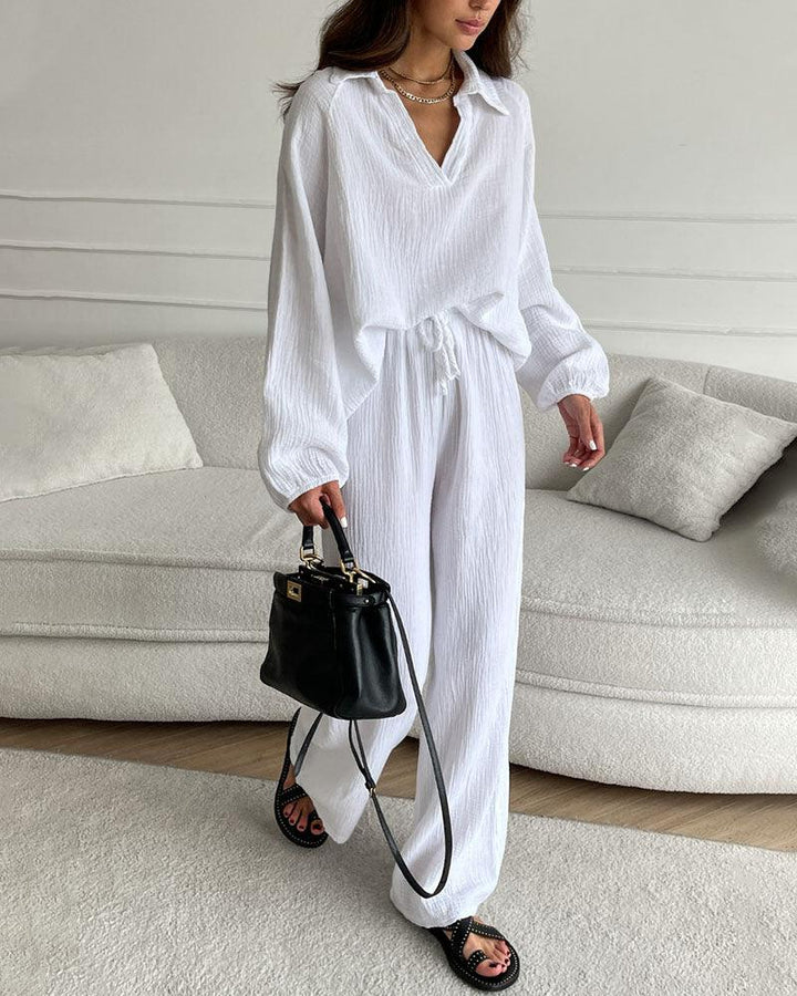 Autumn | V-Neck Casual Set