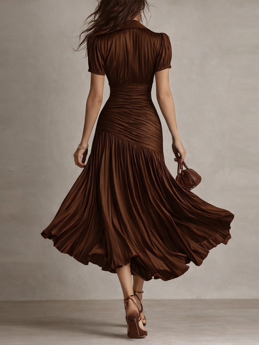 LUCIA | Retro Striped Midi Dress