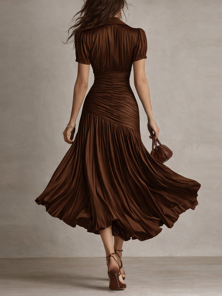 LUCIA | Retro Striped Midi Dress