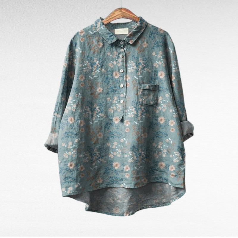 CLARICE | Elegante Blusa de Verano de Lino