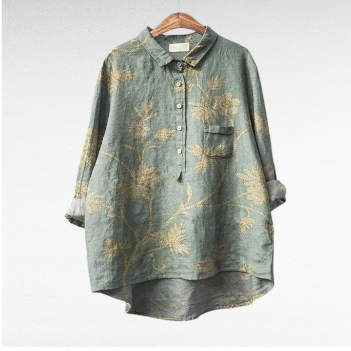 CLARICE | Elegante Blusa de Verano de Lino