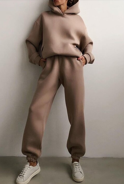 Sofia | Casual Hooded Two-Piece Suit