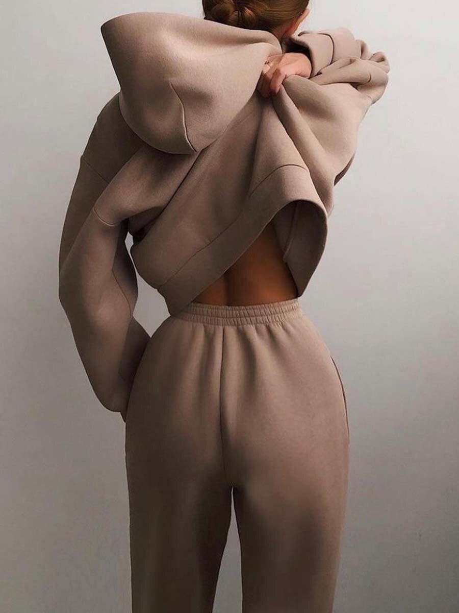 Sofia | Casual Hooded Two-Piece Suit