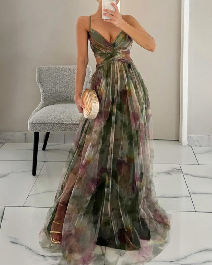 Claudia™ - ™ Enchanting Long Dress with Floral Print
