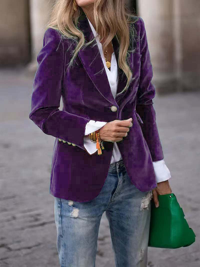 Vincent | Velvet Slim-fit Suit Jacket