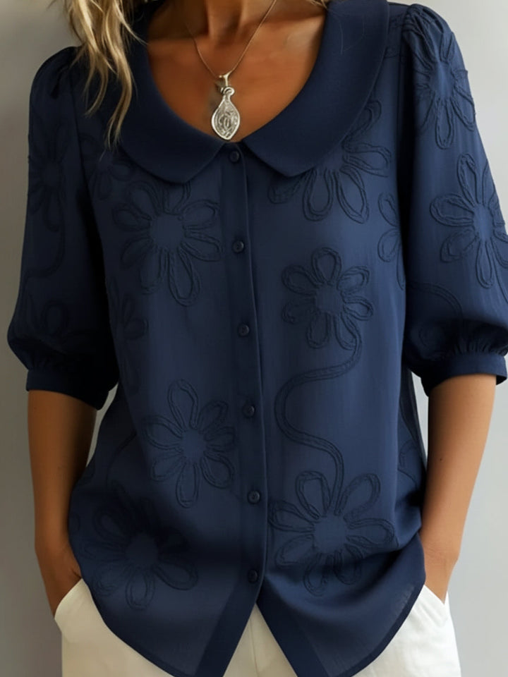 Aurélie™ - Light floral blouse natural elegance