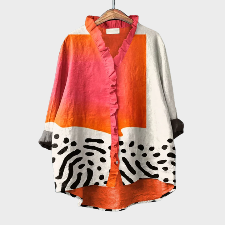 Melinda | Elegant Summer Linen Blouse