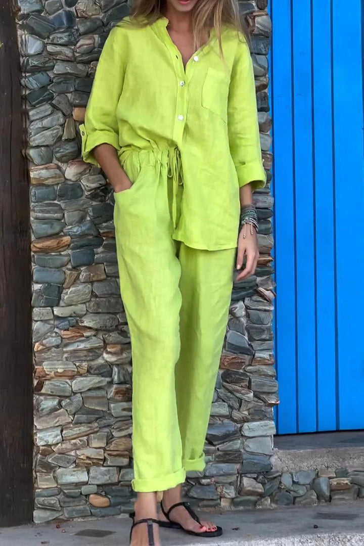 Liam | V-Neck Shirt & Pants Set