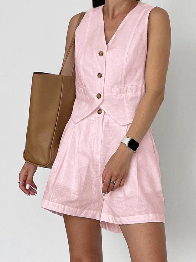 Luca | Cotton & Linen Casual Shorts Set