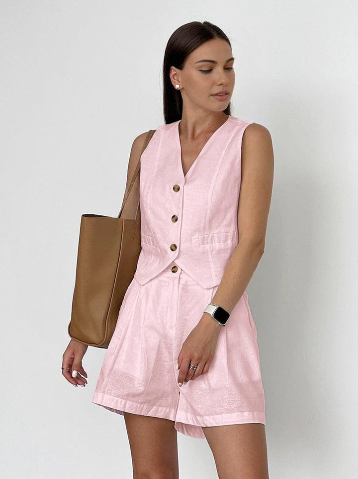 Luca | Cotton & Linen Casual Shorts Set
