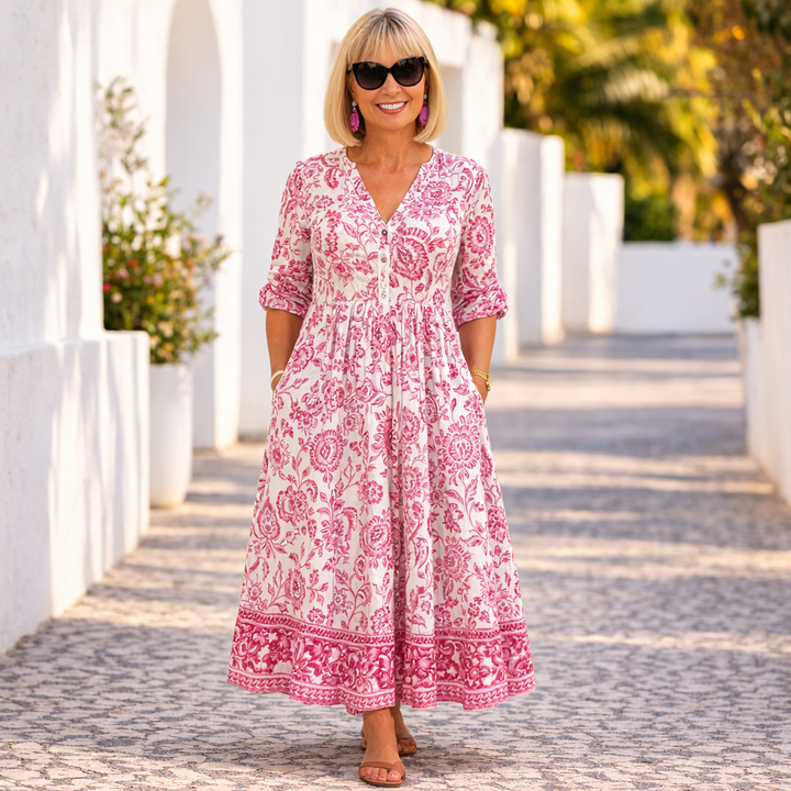 Bella | Elly | Elegant Floral Dress with a Vibe
