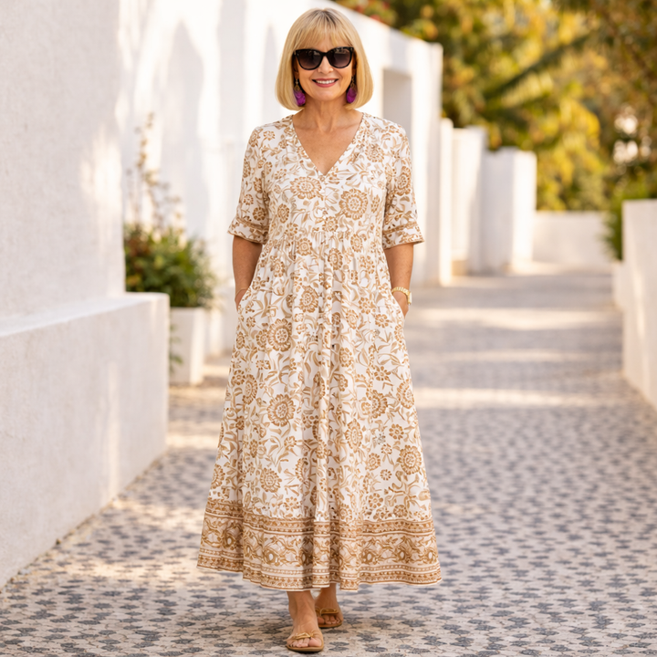 Bella | Elly | Elegant Floral Dress with a Vibe